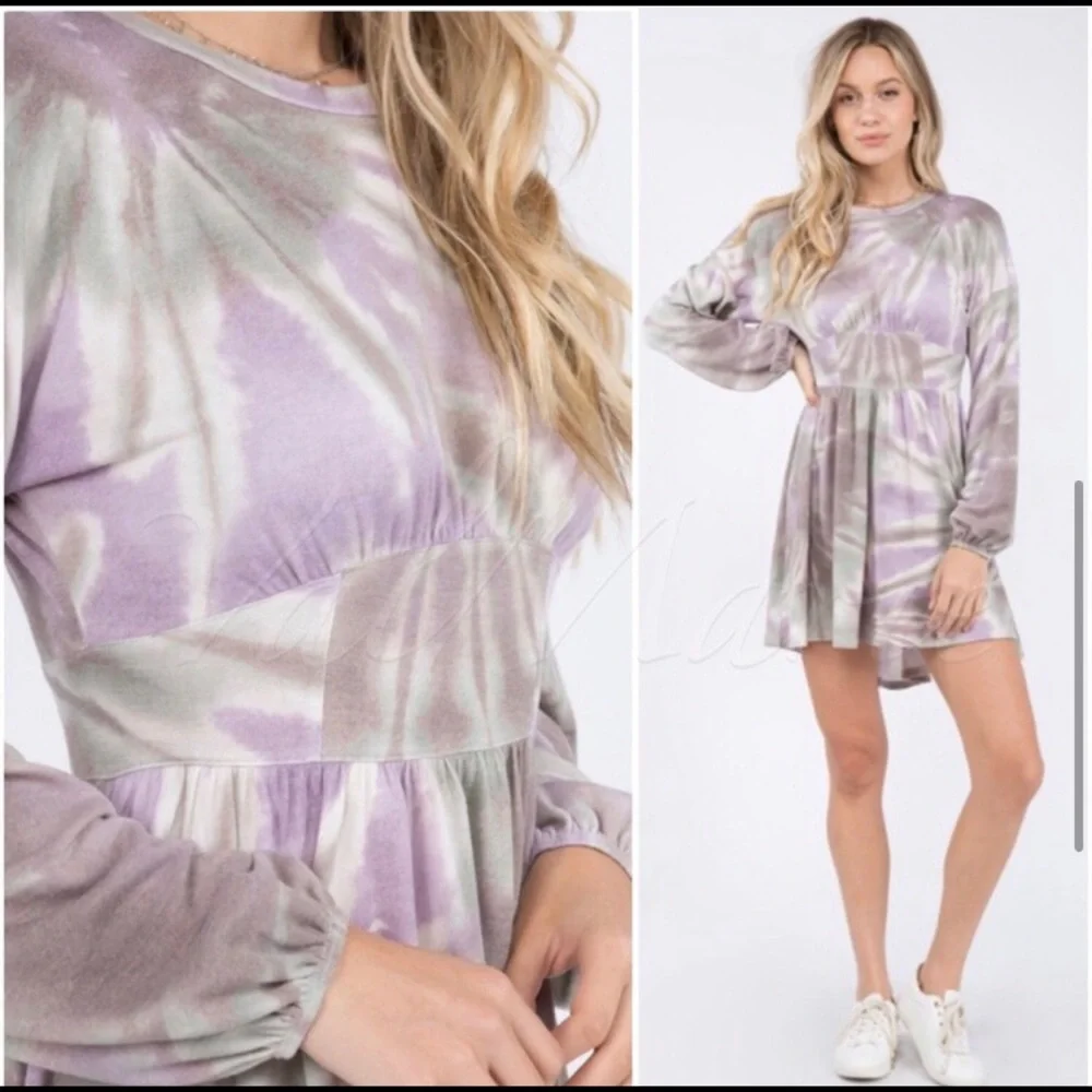 LAST ONE: Stunning women’s tie dye long sleeved comfy dress - Picture 5 of 6